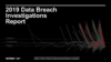 Verizon 2019 Data Breach Investigations Report Phishing